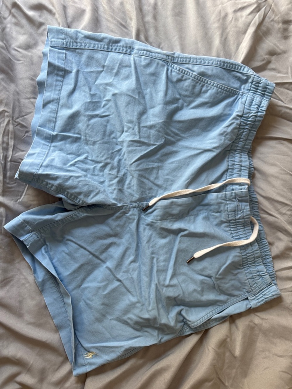 Polo by Ralph Lauren Light Blue Elastic Drawstring Athletic Shorts